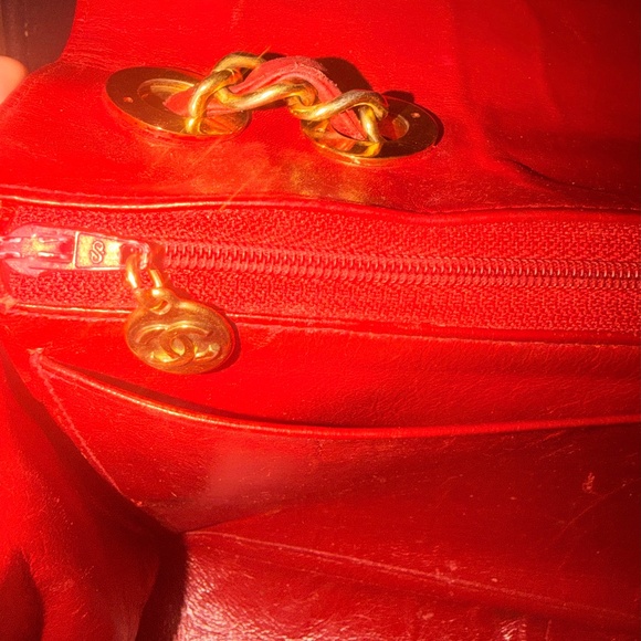 Rare Chanel Red Lambskin Jumbo Flap Bag - Picture 5 of 8